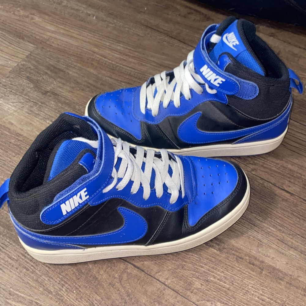 Nike Court Borough Mid 2 Boys Size 6Y/M 7.5W Blue Athletic Shoes Sneakers - Picture 7 of 8